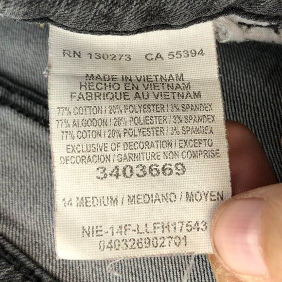 Lee Womens Jeans Size 14 Medium Straight Leg Classic Fit Gray Denim Casual - Picture 4 of 13